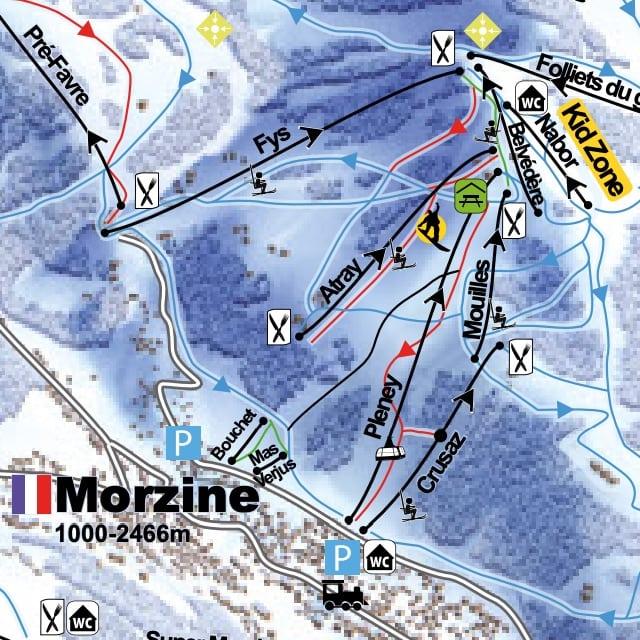 Morzine Piste Map Pleney