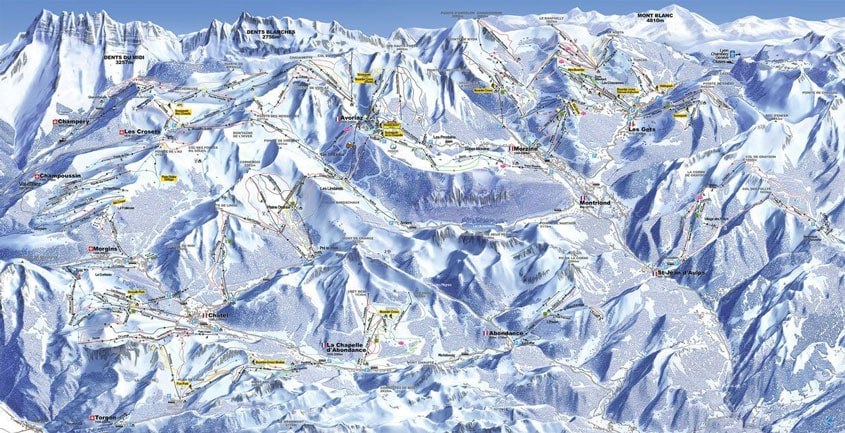 Portes Du Soliel Piste Map 1